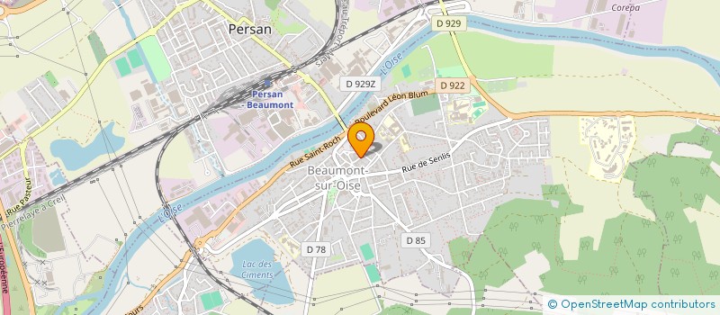 localisation de l'entreprise ACJ VOYAGES à BEAUMONT-SUR-OISE