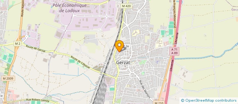 localisation de l'entreprise ACJL  GERZAT