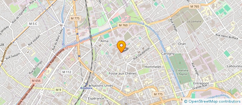 localisation de l'entreprise ACJLS  ROUBAIX