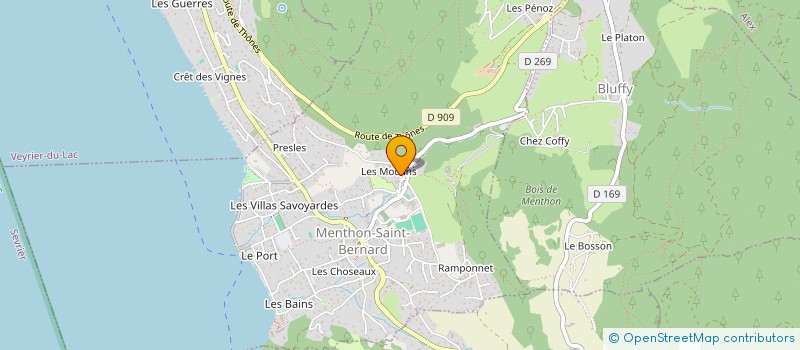 localisation de l'entreprise ACK CREATION à MENTHON-SAINT-BERNARD