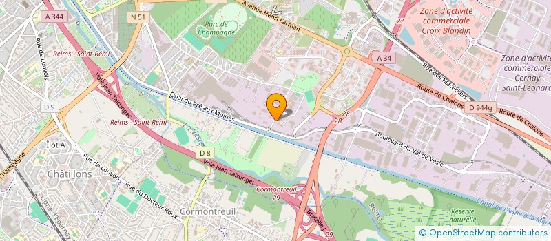 localisation de l'entreprise ACKWARE à REIMS