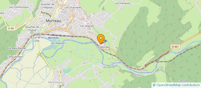 localisation de l'entreprise ACL ELECTRICITE à MORTEAU