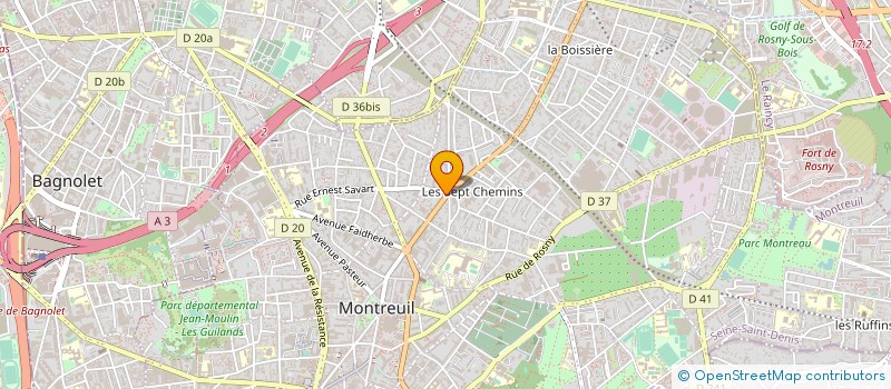 localisation de l'entreprise ACL IMMOBILIER à MONTREUIL