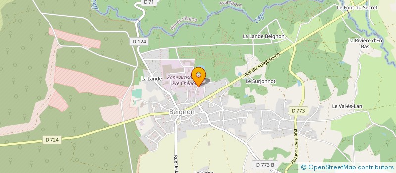 localisation de l'entreprise ACL SPORT NATURE à BEIGNON