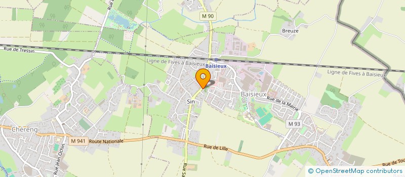 localisation de l'entreprise ACLANDIA  BAISIEUX