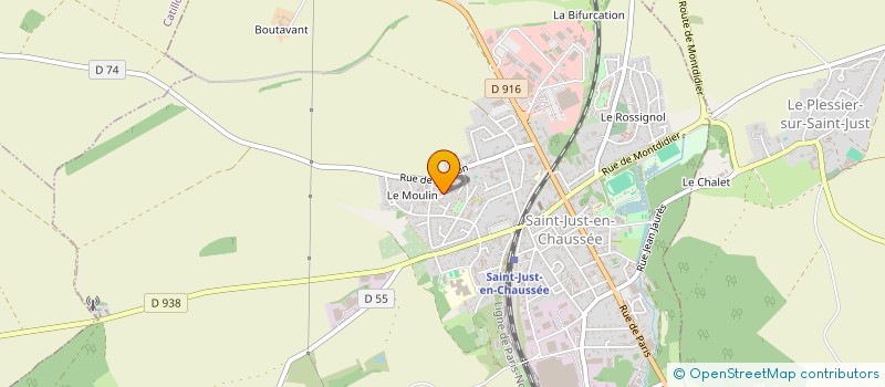 localisation de l'entreprise ACLES GYMNASTIQUE HARMONIQUE  SAINT-JUST-EN-CHAUSSEE