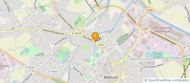 localisation de l'entreprise ACLIMATHERM à BETHUNE