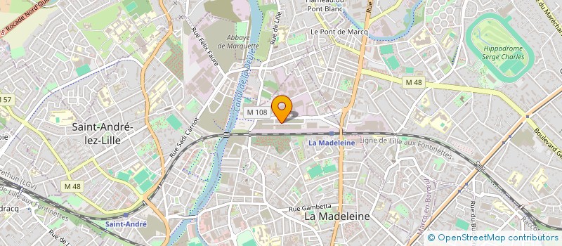 localisation de l'entreprise ACLX IMMO à LA MADELEINE