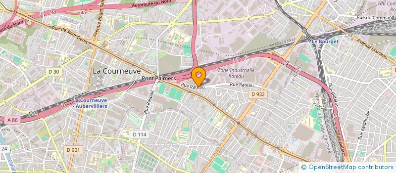 localisation de l'entreprise ACM  LA COURNEUVE