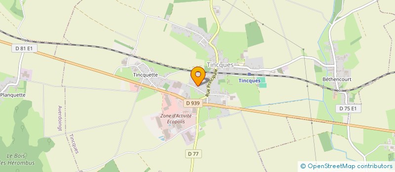 localisation de l'entreprise ACM  TINCQUES