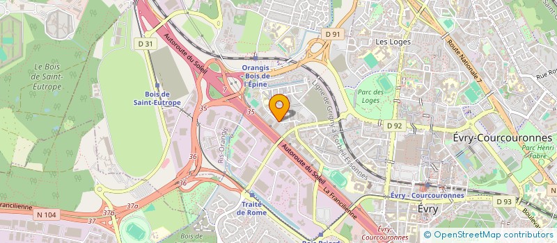 localisation de l'entreprise ACM AUTO à EVRY-COURCOURONNES