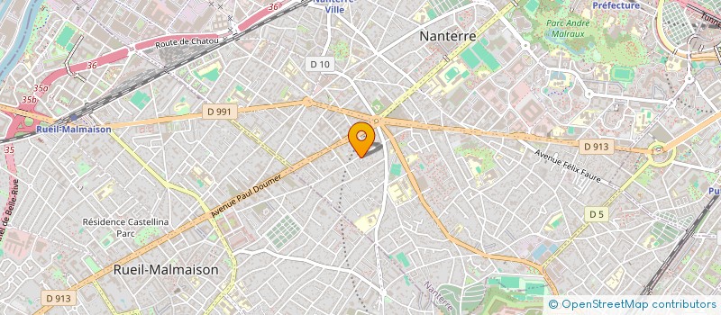 localisation de l'entreprise ACM AUTOMOBILE à NANTERRE