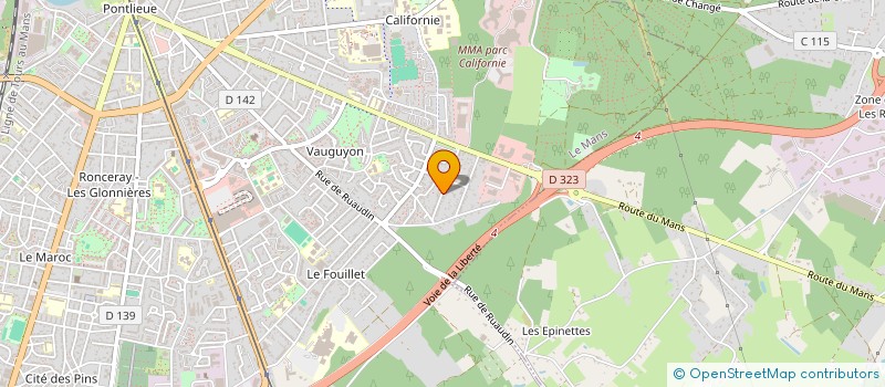 localisation de l'entreprise ACM CHARPENTE COUVERTURE  LE MANS