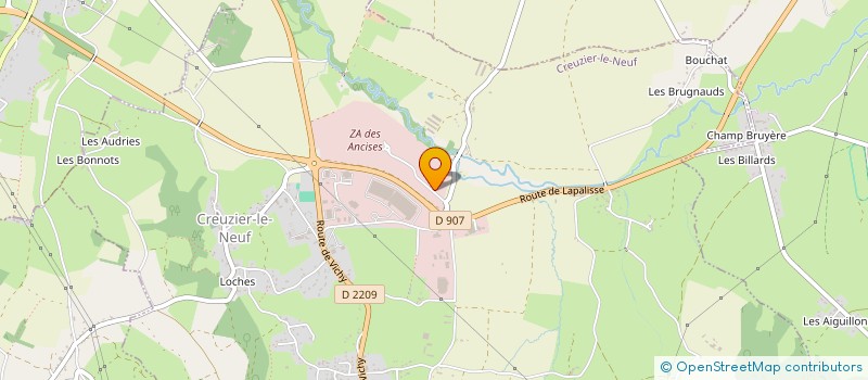 localisation de l'entreprise ACM CORRE à CREUZIER-LE-NEUF