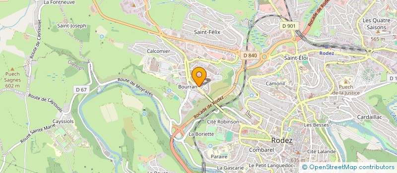 localisation de l'entreprise ACM GESTION  RODEZ