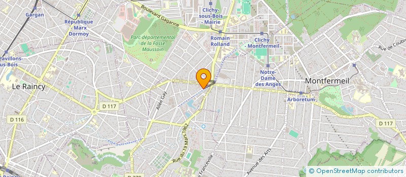 localisation de l'entreprise ACM GESTION  GAGNY