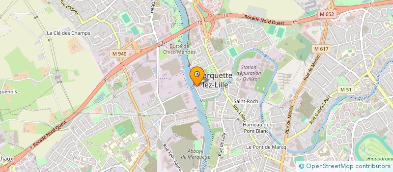 localisation de l'entreprise ACM JAMES AH !  MARQUETTE-LEZ-LILLE