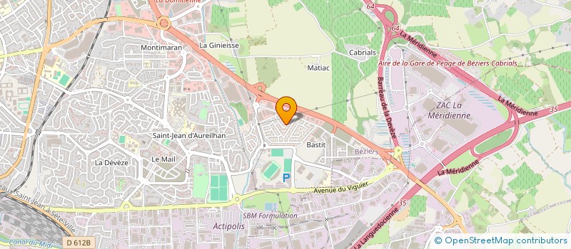 localisation de l'entreprise ACM PATRIMOINE à BEZIERS