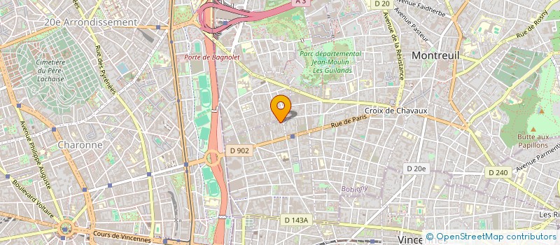 localisation de l'entreprise ACM TRANSPORTS à MONTREUIL