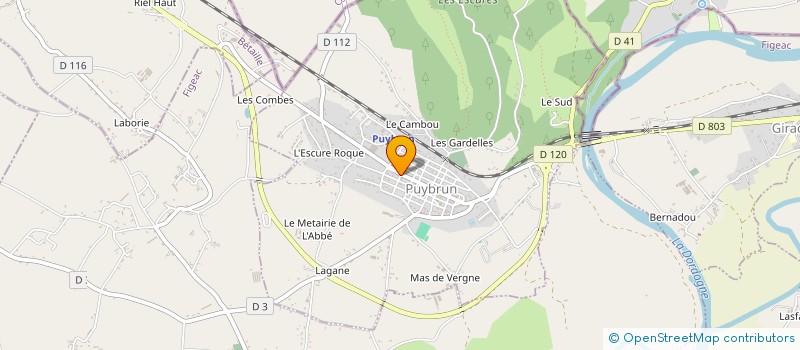 localisation de l'entreprise ACM3S  PUYBRUN