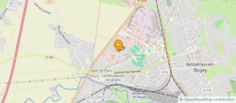 localisation de l'entreprise ACMET TRANS à AMBERIEU-EN-BUGEY