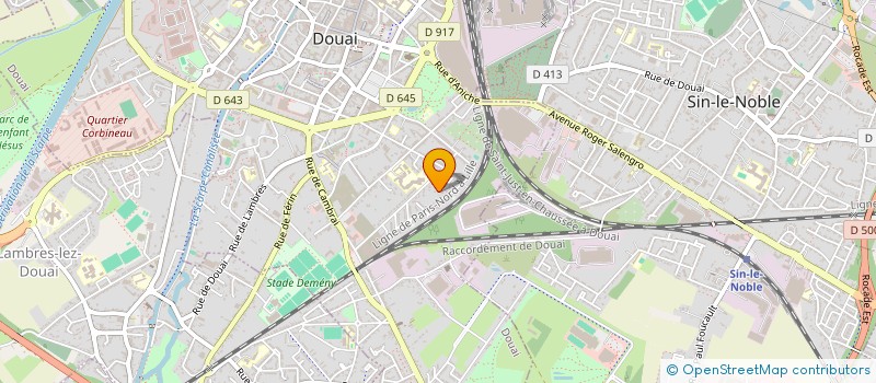 localisation de l'entreprise ACMNTV à DOUAI