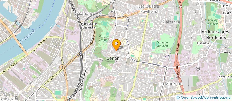 localisation de l'entreprise ACMR BATIMENT à CENON