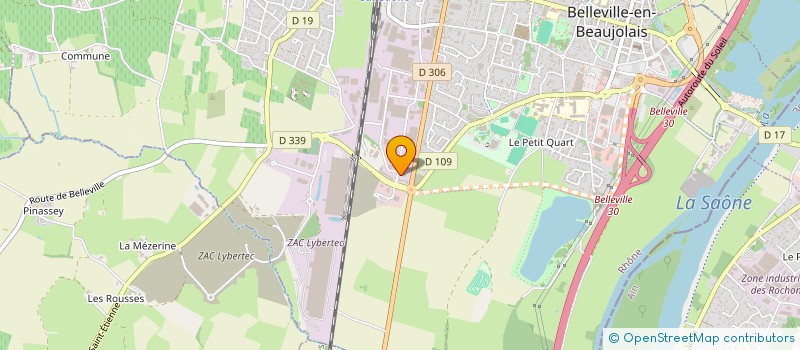 localisation de l'entreprise ACMT IMMOBILIER  BELLEVILLE-EN-BEAUJOLAIS