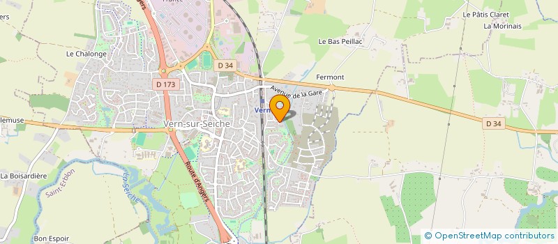 localisation de l'entreprise ACO  VERN-SUR-SEICHE