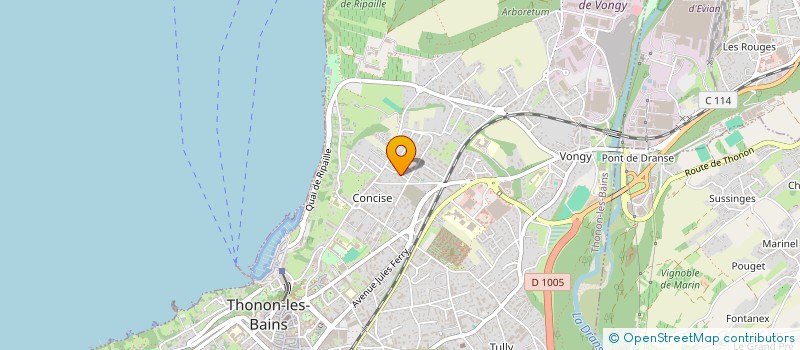 localisation de l'entreprise ACO à THONON-LES-BAINS
