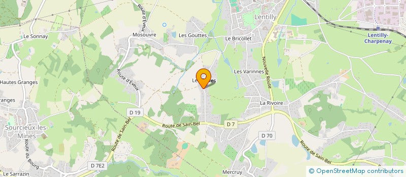 localisation de l'entreprise ACO  LENTILLY