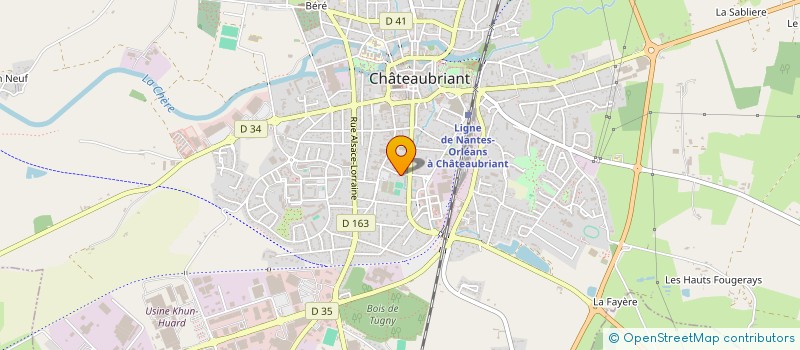 localisation de l'entreprise ACO TRANSPORTS à CHATEAUBRIANT