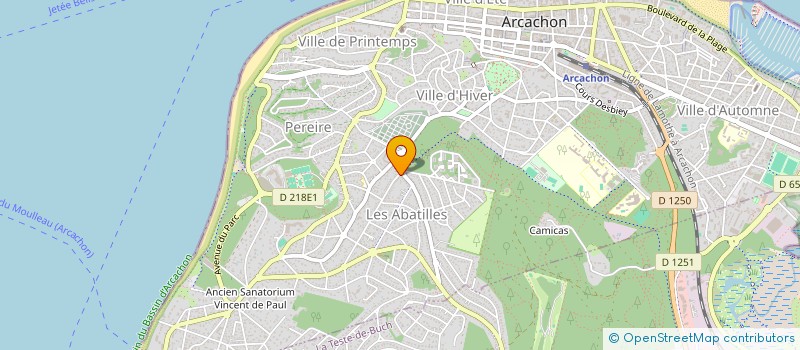 localisation de l'entreprise ACOB à ARCACHON