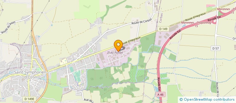 localisation de l'entreprise ACOBAT à SAINT-SYMPHORIEN-D'OZON