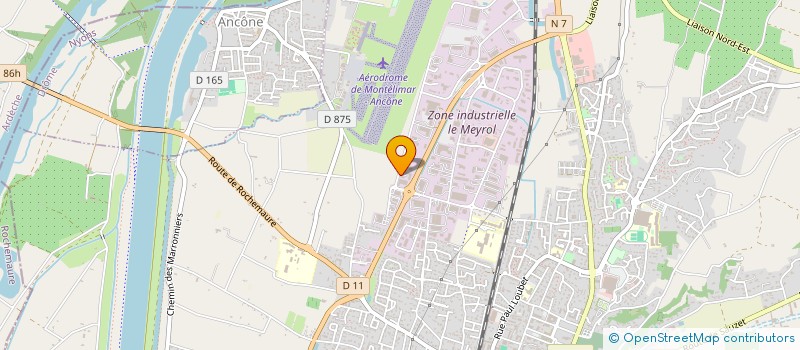 localisation de l'entreprise ACODIS à MONTELIMAR
