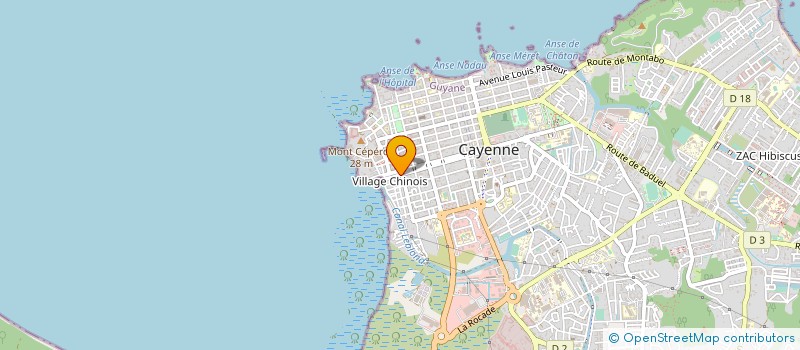 localisation de l'entreprise ACODIS SARL  CAYENNE