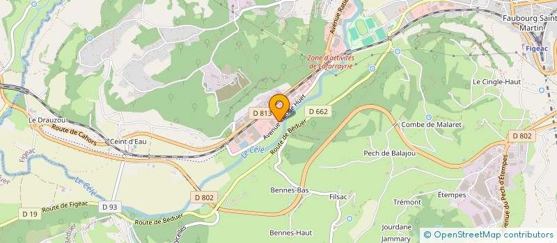 localisation de l'entreprise ACOM EXPERTISE CELE-LOT  FIGEAC