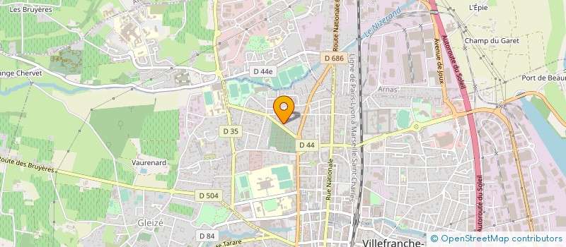 localisation de l'entreprise ACOMAT  VILLEFRANCHE-SUR-SAONE