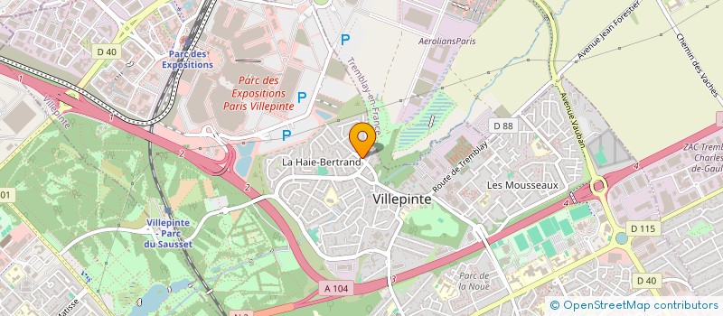 localisation de l'entreprise ACOOR INTERNATIONAL à VILLEPINTE