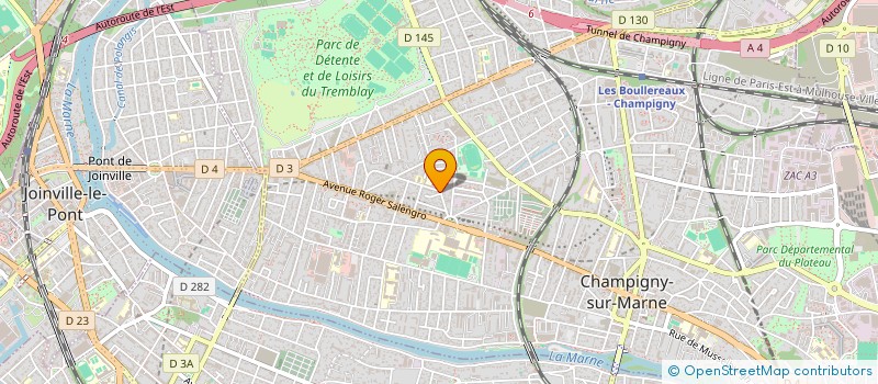 localisation de l'entreprise ACOR à CHAMPIGNY-SUR-MARNE