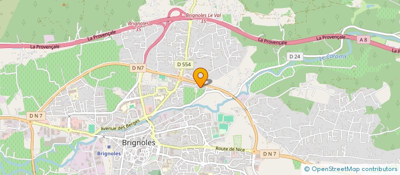 localisation de l'entreprise ACORUS AZUR à BRIGNOLES