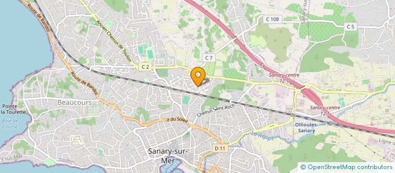 localisation de l'entreprise ACOTHEZEN à SANARY-SUR-MER