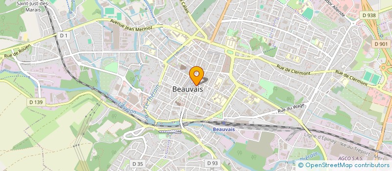 localisation de l'entreprise ACOUFILS  BEAUVAIS