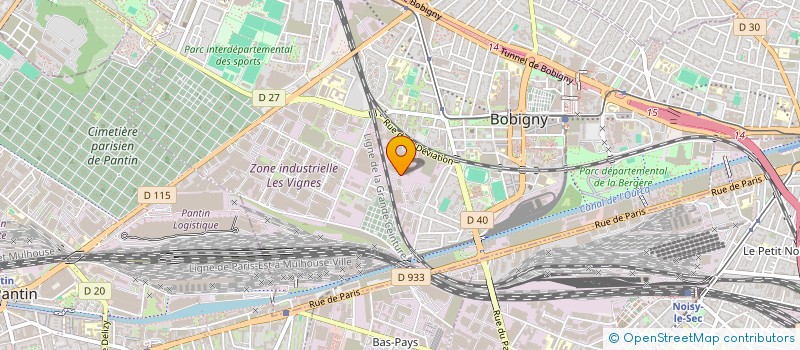 localisation de l'entreprise ACOUSTIC- AUBRY à BOBIGNY