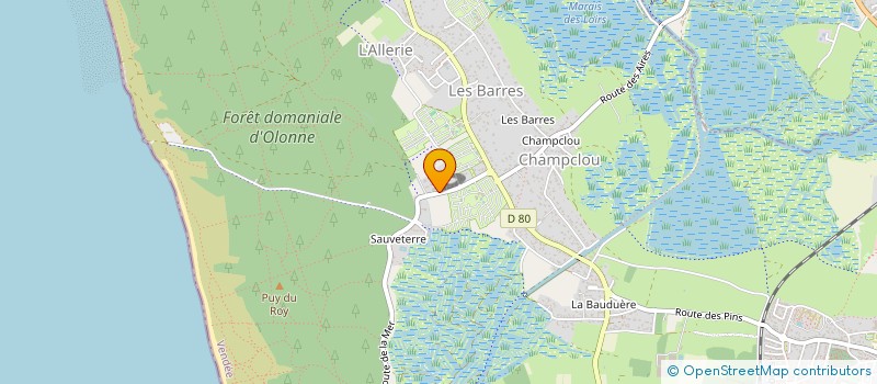 localisation de l'entreprise ACOUSTIC GAMBASS  LES SABLES-D'OLONNE