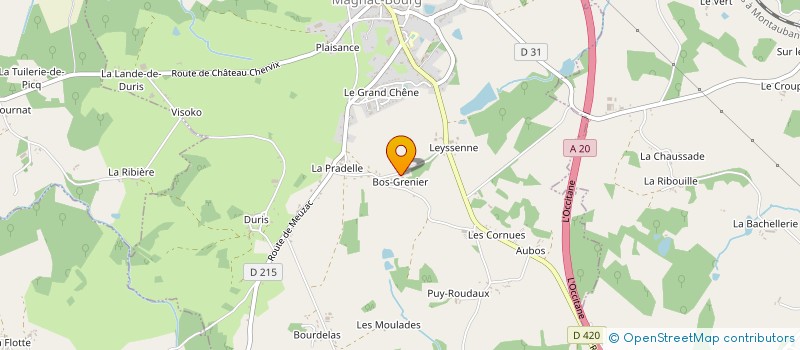 localisation de l'entreprise ACOUSTICDIA à MAGNAC-BOURG