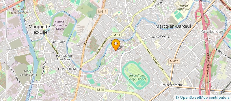 localisation de l'entreprise ACOUSTIQUE AGENCEMENT MESURES CONSEILS à MARCQ-EN-BARŒUL