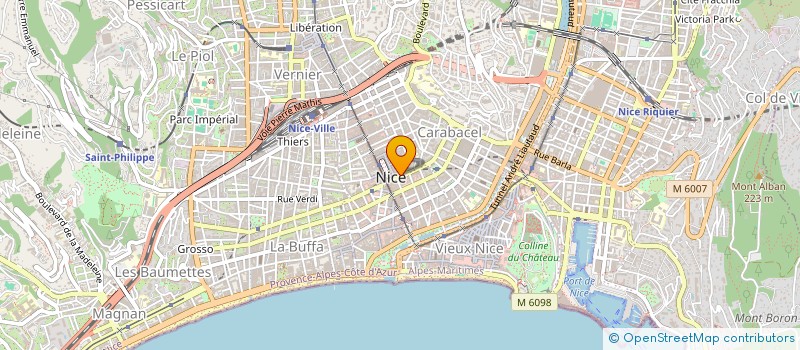 localisation de l'entreprise ACOUSTIQUE AUDITION PELISSIER à NICE