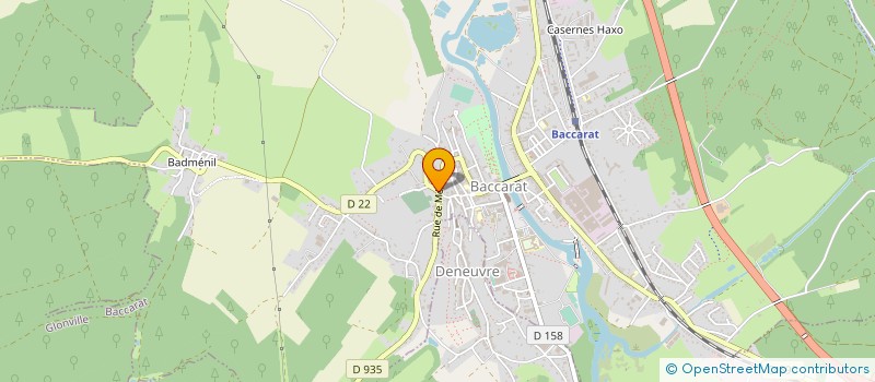 localisation de l'entreprise ACOUTHERM  BACCARAT