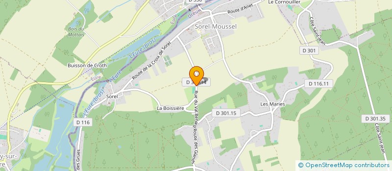 localisation de l'entreprise ACP DES TILLEULS à SOREL-MOUSSEL